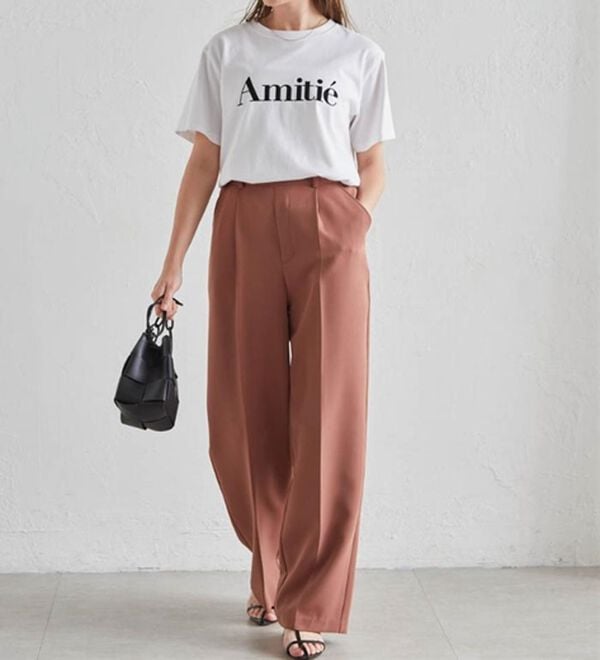 RANAN（ラナン）の「【選べる２丈】機能付！美脚シルエットセンタープレスワイドパンツ（フルレングスパンツ）」｜詳細画像