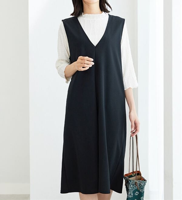 BELLUNA（ベルーナ）の「【2点セット】ジャカードプルオーバー＆ジャンスカセット（アンサンブル）」｜詳細画像