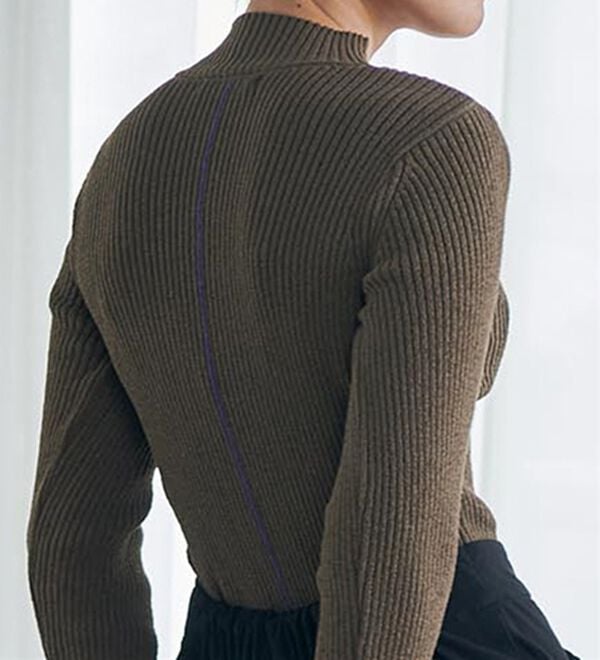 RANAN（ラナン）の「もちもちリブパイピングハイネックニット（ニット・セーター）」｜詳細画像