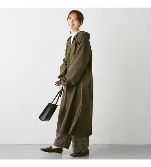 Viola e Viola（ヴィオラ エ ヴィオラ）の「細コーデュロイパーカーワンピース（その他ワンピース）」｜詳細画像