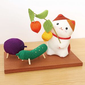 「京和雑貨　三毛猫とお盆飾り（仏壇・仏具）」｜詳細画像