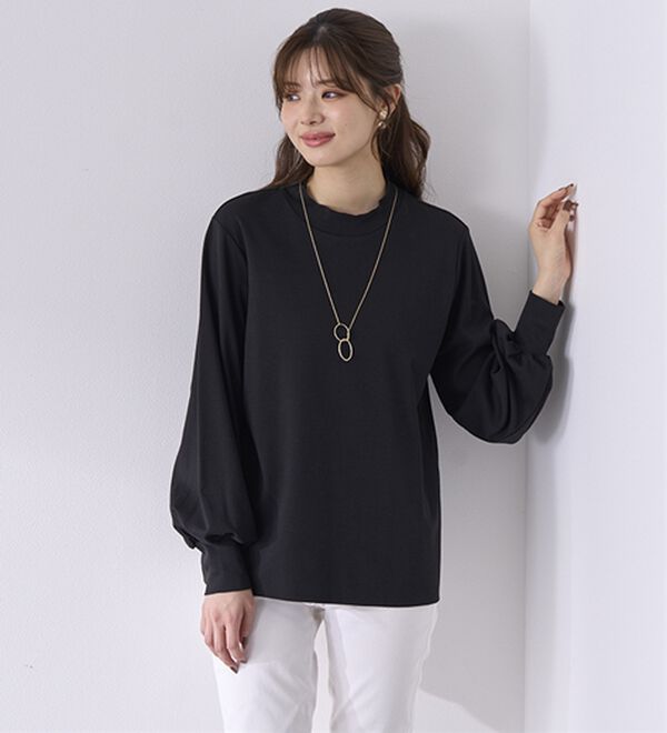 BELLUNA（ベルーナ）の「艶やかコットン１００％プルオーバー（カットソー）」｜詳細画像