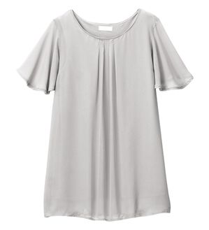 alotta（アロッタ）の「【接触冷感】インナー付シフォンタックチュニック（チュニック）」｜ライトグレー