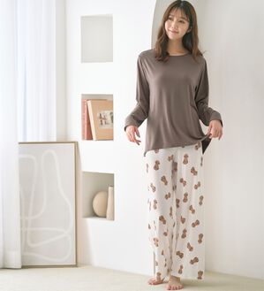 YU'NOW（ユナウ）の「ゆったりレーヨンブレンドハラマキパジャマ（パジャマ・ルームウェア）」｜詳細画像