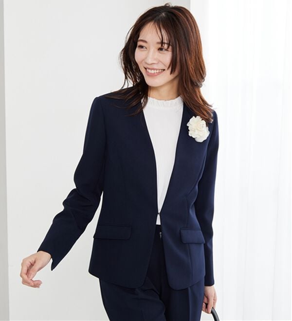 BELLUNA（ベルーナ）の「＜Ｃ／Ｓ＞ノーカラージャケット（ノーカラージャケット）」｜詳細画像