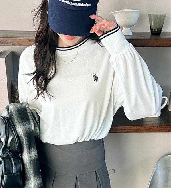 GeeRA（ジーラ）の「【Ｕ．Ｓ．　ＰＯＬＯ　ＡＳＳＮ．】配色ラインロンＴ（カットソー）」｜詳細画像