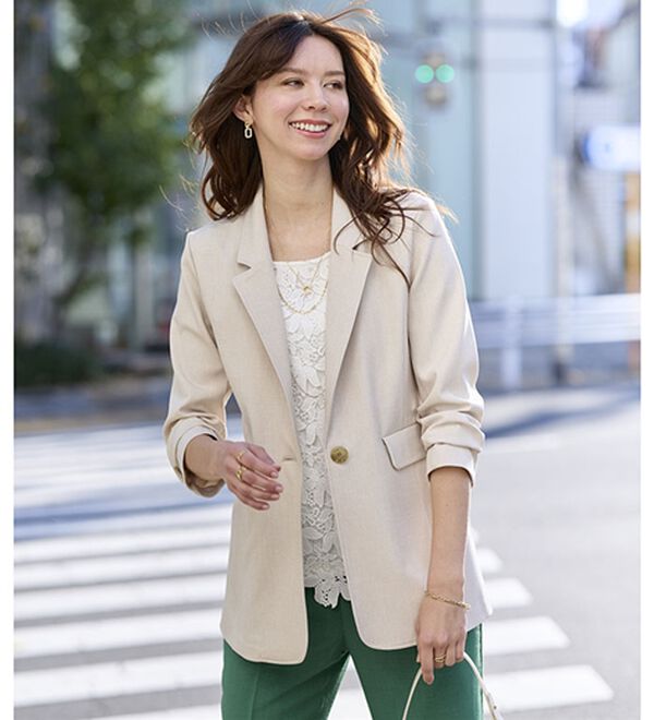 BELLUNA（ベルーナ）の「＜楽スタフィット＞テーラードジャケット（テーラードジャケット）」｜詳細画像