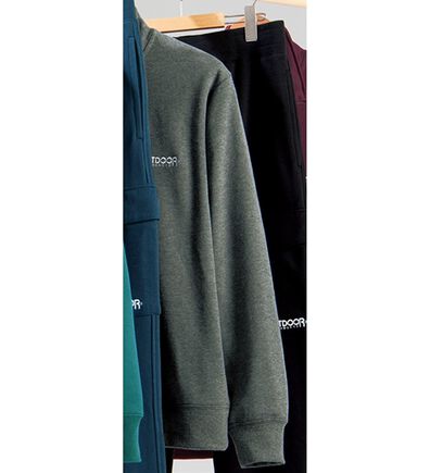 「＜アウトドアプロダクツ＞ブランドデザインハーフジップ・カーゴパンツ（メンズトレーナー）」