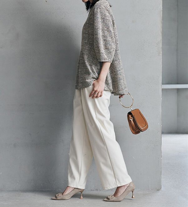 RANAN（ラナン）の「カットツイードペプラムブラウス（カットソー）」｜詳細画像