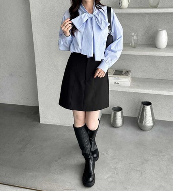 GeeRA（ジーラ）の「ボリュームボウタイブラウス（ブラウス）」｜詳細画像