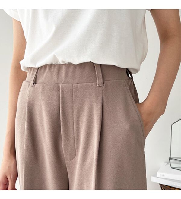 GeeRA（ジーラ）の「美脚魅せタックワイドスラックスパンツ（ワイドパンツ・ガウチョ）」｜詳細画像