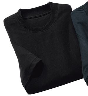 「大人のすっきり冷感Ｔシャツ（メンズＴシャツ）」｜ブラック(Tシャツ)