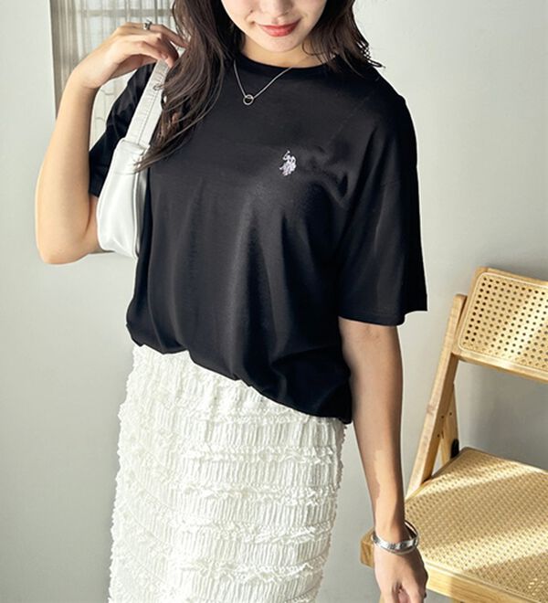 GeeRA（ジーラ）の「【Ｕ．Ｓ．　ＰＯＬＯ　ＡＳＳＮ．】スラブシアーTシャツ（Tシャツ）」｜詳細画像