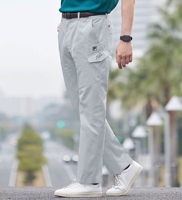 「＜フィラ＞キシリトール加工すっきりカーゴパンツ（メンズフルレングスパンツ）」｜詳細画像
