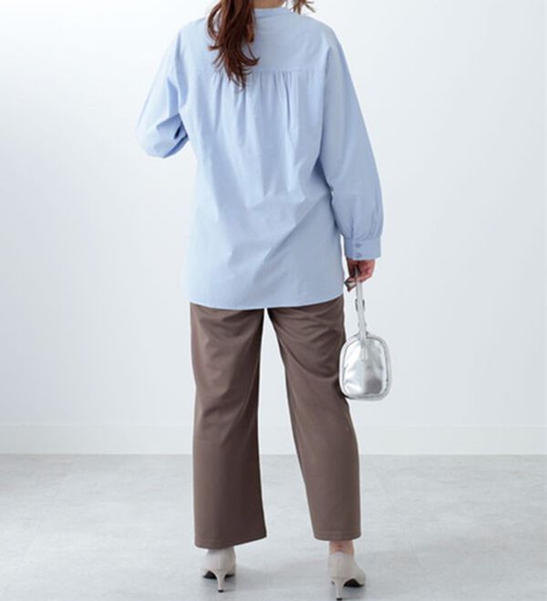 BELLUNA（ベルーナ）の「綿レーヨン素材ピンタックシャツチュニック（チュニック）」｜詳細画像