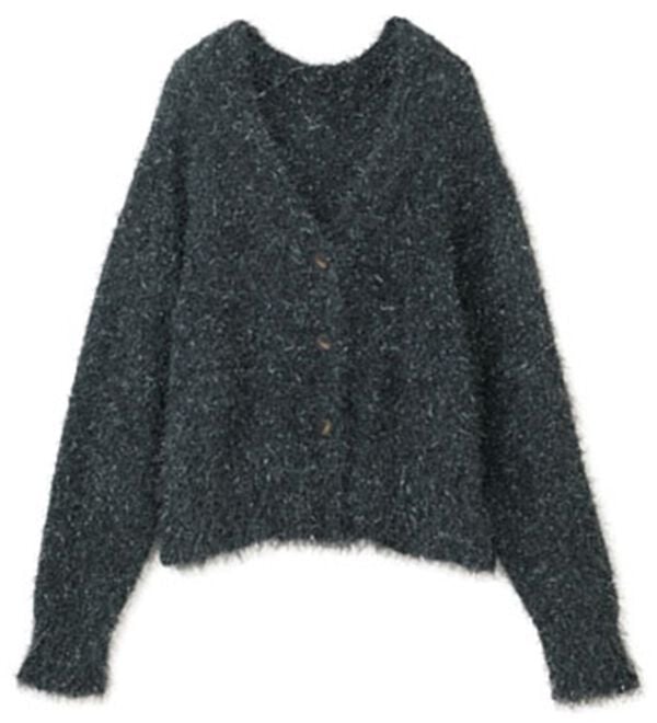 RANAN（ラナン）の「ラメシャギーショートカーデ（ニットカーディガン）」｜詳細画像