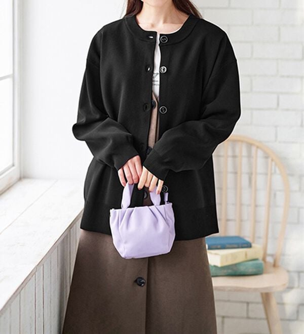 BELLUNA（ベルーナ）の「洗える！軽い！配色使いニットカーディガン（ニットカーディガン）」｜詳細画像