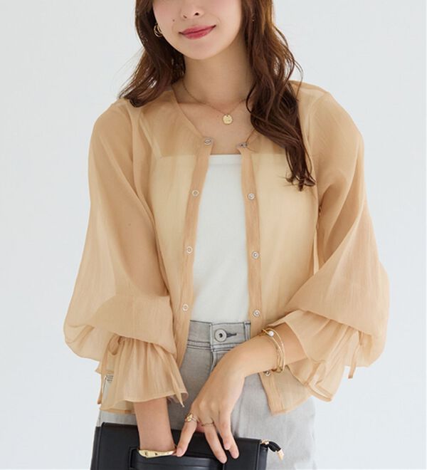 alotta（アロッタ）の「シアーブラウスカーディガン（その他カーディガン）」｜詳細画像