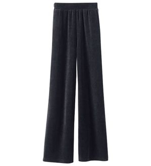 BELLUNA（ベルーナ）の「綺麗見えベロアワイドパンツ（フルレングスパンツ）」｜黒