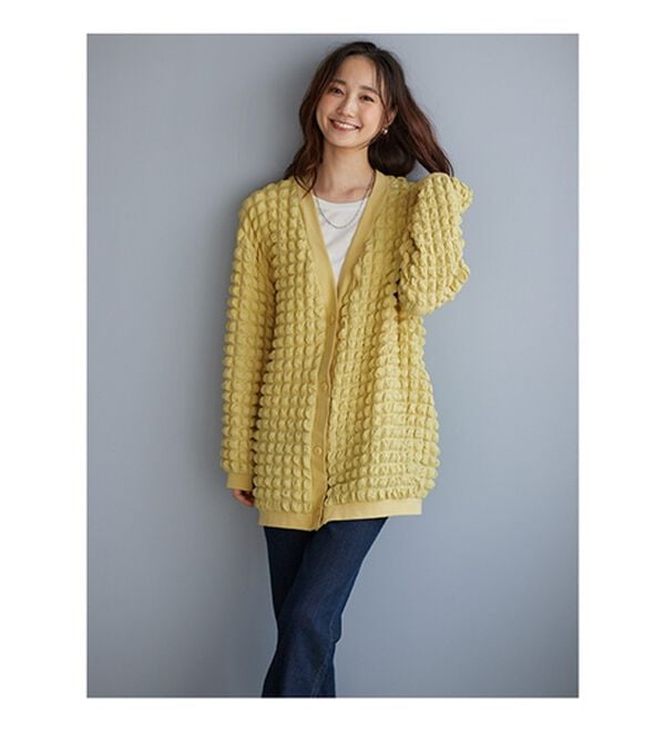 BELLUNA（ベルーナ）の「ポコポコが可愛いゆったりポップコーンカーディガン（その他カーディガン）」｜詳細画像