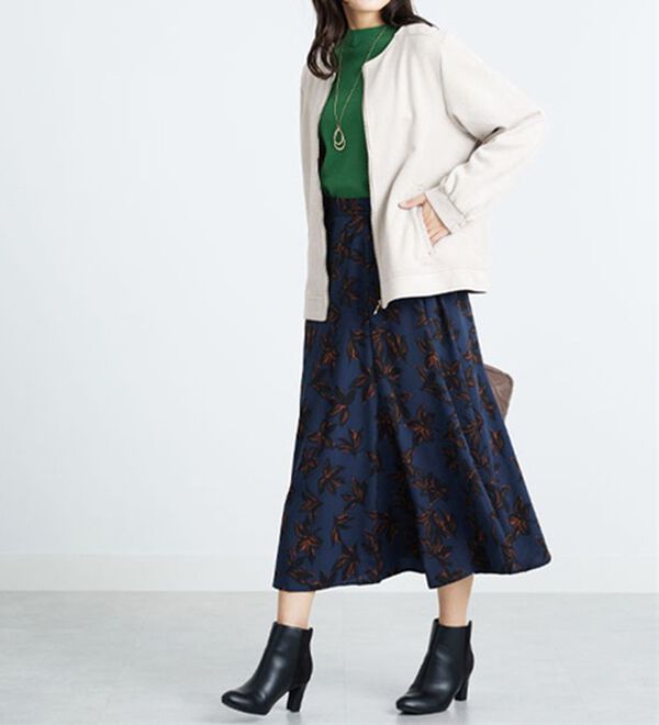 BELLUNA（ベルーナ）の「スエード調素材ノーカラージャケット（ノーカラージャケット）」｜詳細画像