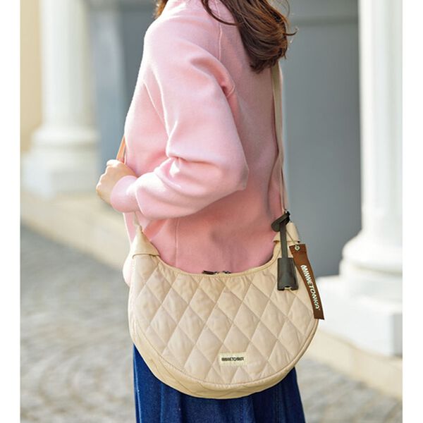 BELLUNA（ベルーナ）の「＜ミネトンカ＞キルティングショルダー（ショルダーバッグ）」｜ベージュ