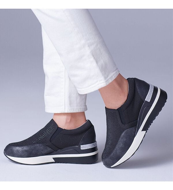 ルフラン（ルフラン）の「きれいめコーデにも合う４Ｅきらめきヒールアップスニーカー（スニーカー）」｜詳細画像