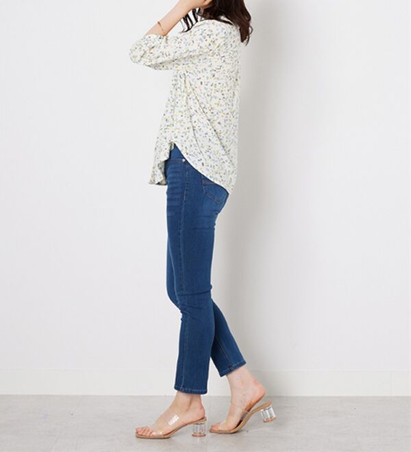 BELLUNA（ベルーナ）の「【接触冷感】レーヨン素材ギャザー使いプリントブラウス（ブラウス）」｜詳細画像