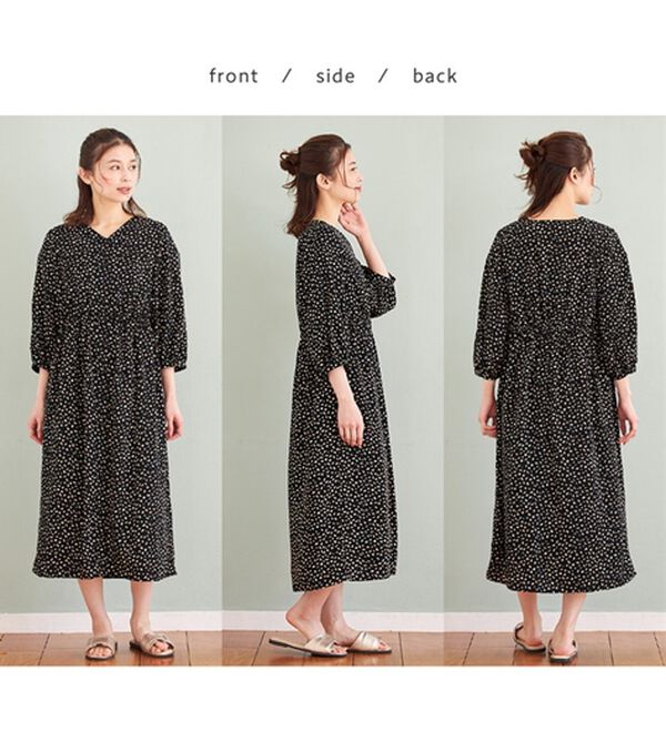 Viola e Viola（ヴィオラ エ ヴィオラ）の「前ボタンＶネックシャツワンピース（シャツワンピース）」｜詳細画像