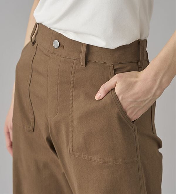 BELLUNA（ベルーナ）の「ひんやり綿混ハイパー美脚ストレッチワイドパンツ（フルレングスパンツ）」｜詳細画像