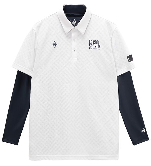 「＜ルコック＞３ＷＡＹチェックジャカード半袖シャツ＆インナーシャツ（メンズポロシャツ）」｜詳細画像