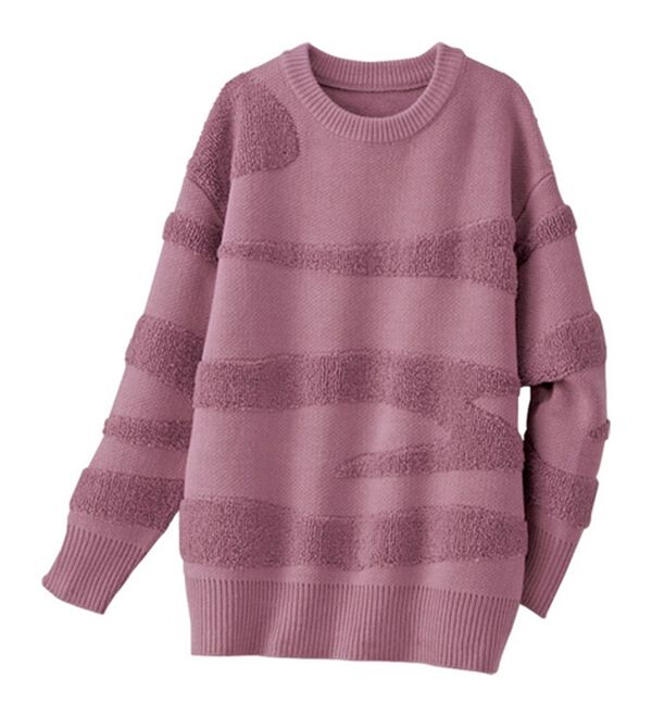 BELLUNA（ベルーナ）の「ゆるっと感が可愛い波柄ジャカードセーター（ニット・セーター）」｜詳細画像