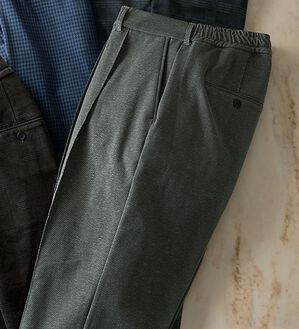 「快適上品プレミアムジャージスラックス（メンズフルレングスパンツ）」｜ヘリンボン