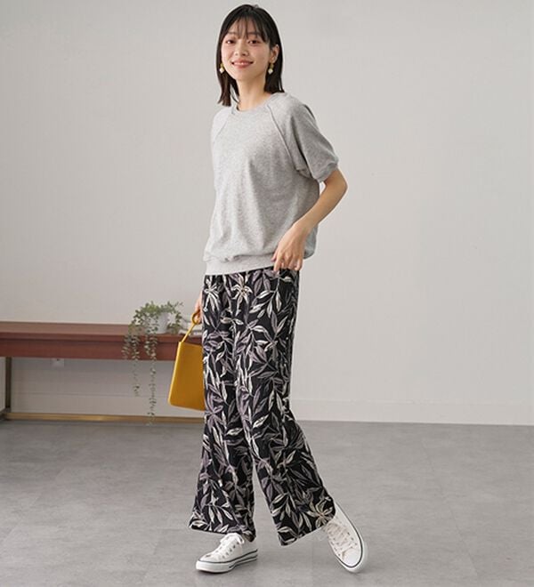 BELLUNA（ベルーナ）の「楊柳サラサラ素材プリントイージーパンツ（フルレングスパンツ）」｜詳細画像