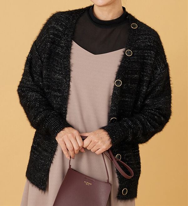 BELLUNA（ベルーナ）の「上品見え！ふんわりシャギーカーディガン（ニットカーディガン）」｜詳細画像