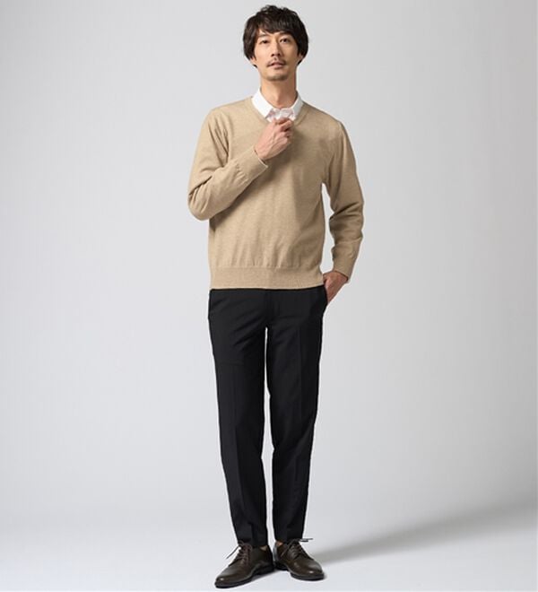 REMEN'S（リメンズ）の「【洗える】やわらかタッチＶネックセーター（メンズニット・セーター）」｜詳細画像