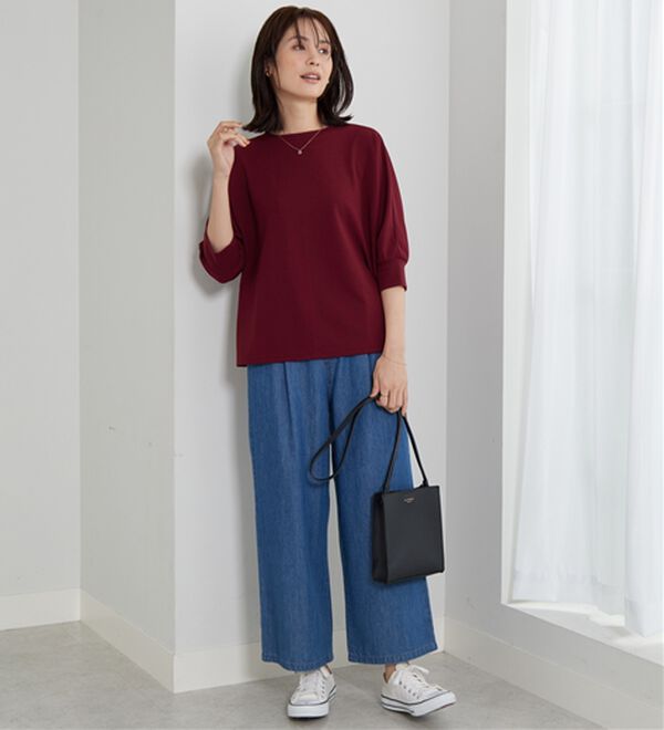 BELLUNA（ベルーナ）の「リブ切替ドルマンデザインプルオーバー（カットソー）」｜詳細画像