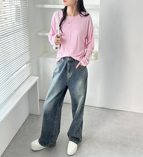 GeeRA（ジーラ）の「着回し自在！スラブシアートップス（カットソー）」｜詳細画像