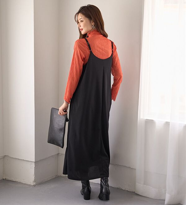 BELLUNA（ベルーナ）の「波柄立体ジャカードシアーインナー（カットソー）」｜詳細画像