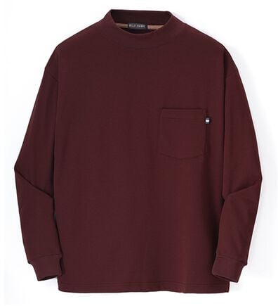 「肌側しっとりなめらか吸湿発熱ハイネック（メンズＴシャツ）」
