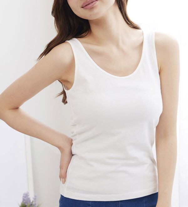 YU'NOW（ユナウ）の「【同色３枚セット】ベーシックインナータンクトップ（肌着・インナーウェア）」｜詳細画像
