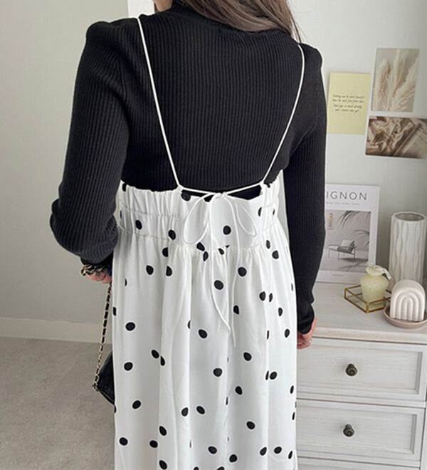 GeeRA（ジーラ）の「ドット柄キャミワンピース（その他ワンピース）」｜詳細画像