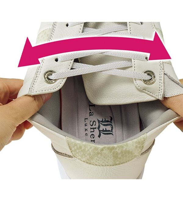 ルフラン（ルフラン）の「＜ラシーナリュクス＞ビジュー付パイソン切替レザースニーカー（スニーカー）」｜詳細画像