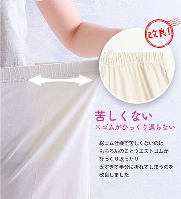 A HAPPY MARILYN（アハッピーマリリン）の「【３丈から選べる】脱！股ずれ宣言！裾レースぺチパンツ（肌着・インナーウェア）」｜詳細画像