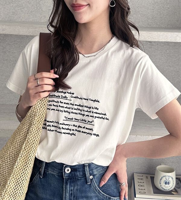 GeeRA（ジーラ）の「綿100％刺繍ロゴＴシャツ（Tシャツ）」｜詳細画像