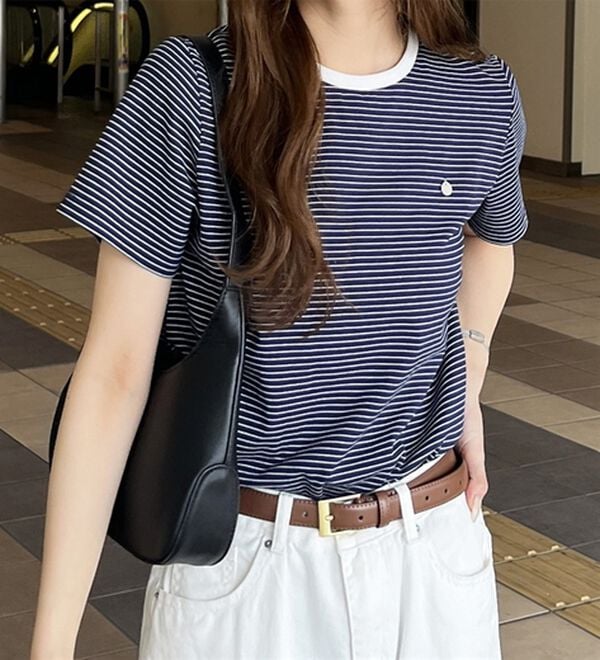 GeeRA（ジーラ）の「ボーダー配色Ｔシャツ（カットソー）」｜詳細画像