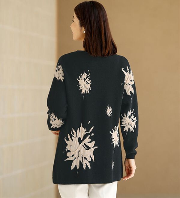 ルフラン（ルフラン）の「ほどゆる＊花柄ふくれジャカードニット（ニット・セーター）」｜詳細画像