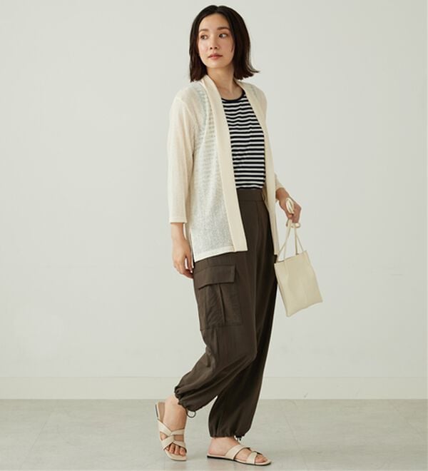 BELLUNA（ベルーナ）の「メッシュ素材トッパーカーディガン（ニットカーディガン）」｜詳細画像