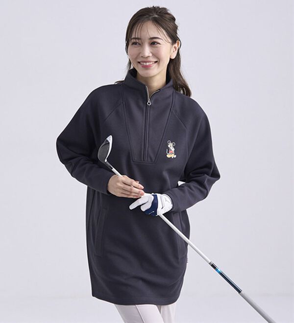 BELLUNA（ベルーナ）の「【Ｄｉｓｎｅｙ／ＦＩＬＡ】ダンボールニットハーフジップチュニック（チュニック）」｜詳細画像