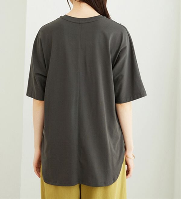 BELLUNA（ベルーナ）の「ひんやり！綿混裾ラウンドプルオーバー（カットソー）」｜詳細画像